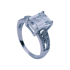 Silver Ladies Fancy Ring
