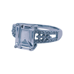 Silver Ladies Fancy Ring