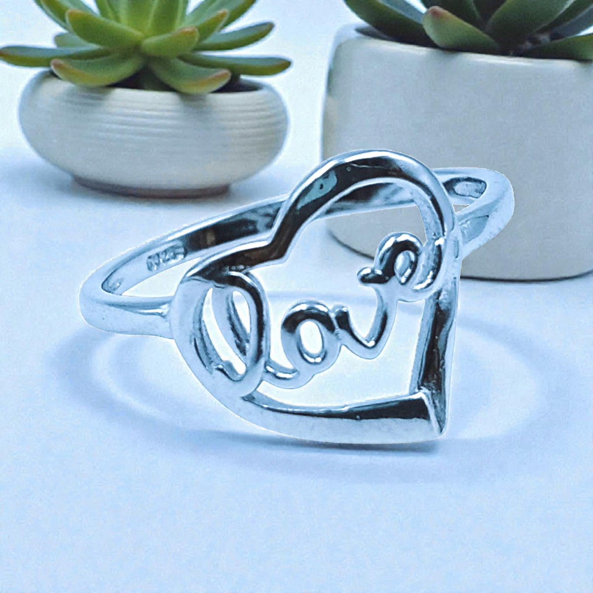 Silver Ladies Plain Ring