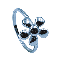 Silver Ladies Plain Ring