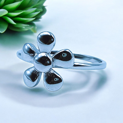 Silver Ladies Plain Ring