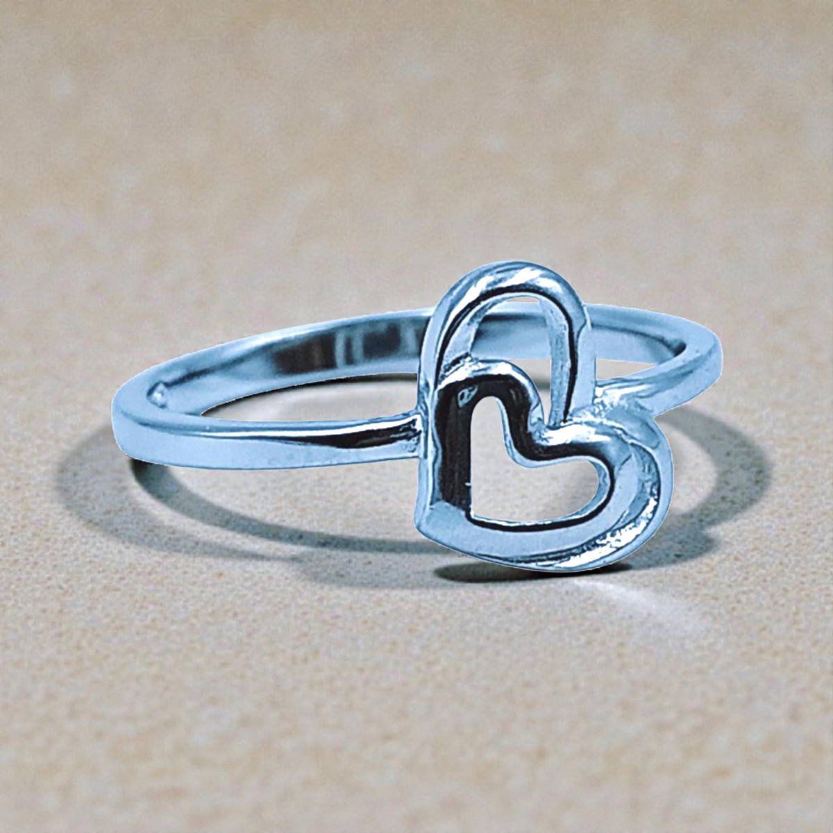 Silver Ladies Plain Ring