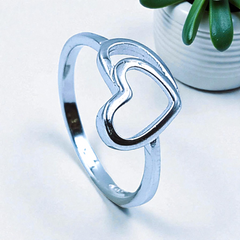 Silver Ladies Plain Ring